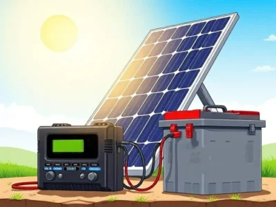 charge a battery with solar panel