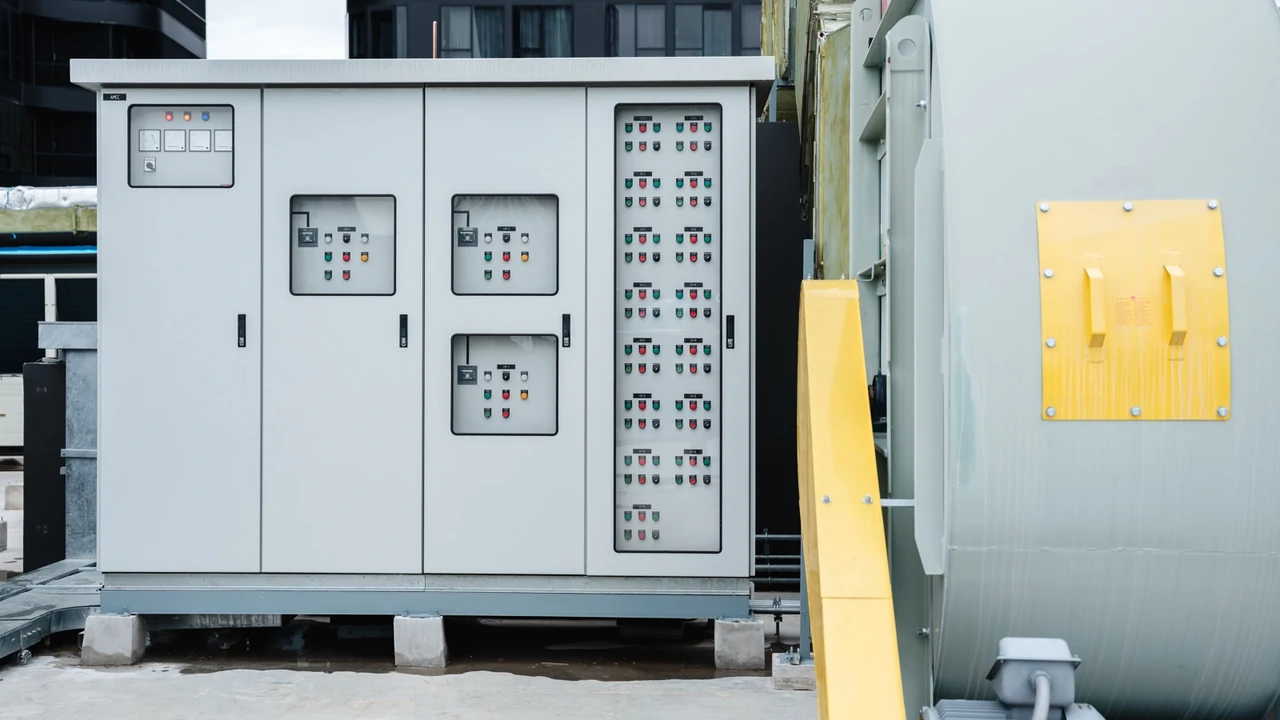 Przemysłowa szafa sterownicza do zarządzania dystrybucją energii w systemie energetycznym budynku komercyjnego