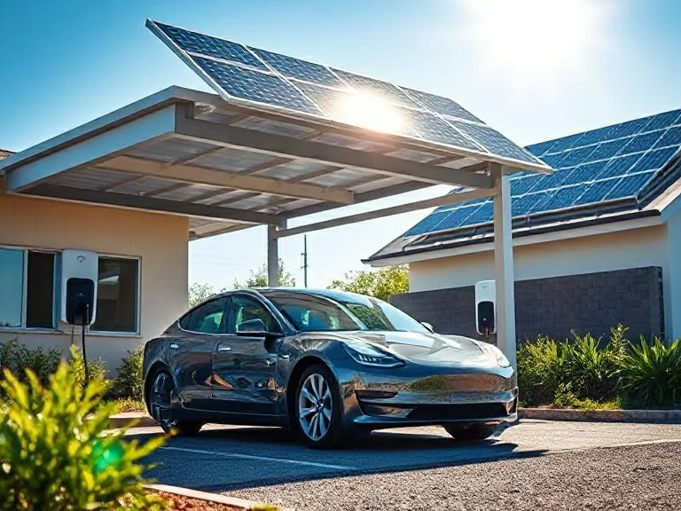 charging Tesla with solar panels