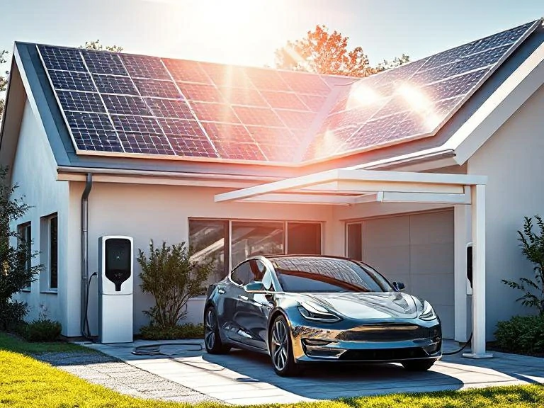 charge Tesla with solar panels